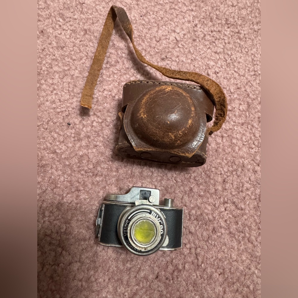 Mycro Mini Vintage Spy Camera Occupied Japan Case retro antique